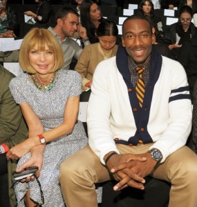 Amar'e with Vogue Editor Anna Wintour