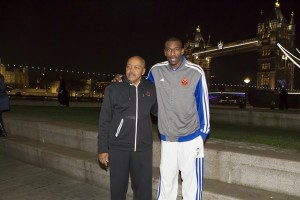 January 16, 2013: The Knicks team gathers at Potters Field near Tower Bridge for a team photo while they are in London.