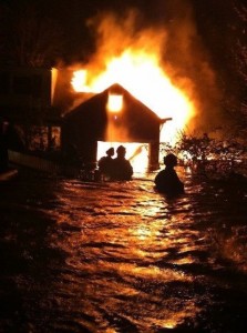 This past year I was privileged enough to be a member of the Babylon Fire Department as we fought over 15 house fires during the devastating effects of Hurricane Sandy. This for me was the best moment of the past year, we were able to ban together as brothers and fight not only the fires, flooding and rescues required of us, but to do it in water that was freezing cold and at times up to 5ft high. Below is an image taken during one of the fires. 