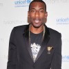 Stoudemire star kicks it up a notch with leather pants and red sneakers at NYC event.