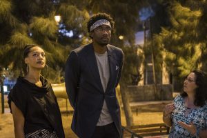 JERUSALEM, ISRAEL - AUGUST 09:  Amar'e Stoudemire and his wife seen during a contemporary art exhibition at Ana Tiho center on August 9, 2016 in Jerusalem, Israel. Amar'e joined Hapoel Jerusalem.  (Photo by Ilia Yefimovich/Getty Images)