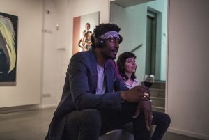 JERUSALEM, ISRAEL - AUGUST 09:  Amar'e Stoudemire and his wife seen during a contemporary art exhibition at Ana Tiho center on August 9, 2016 in Jerusalem, Israel. Amar'e joined Hapoel Jerusalem.  (Photo by Ilia Yefimovich/Getty Images)